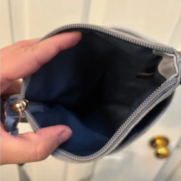 Coach Signature C Light Blue/Gray Mini Crossbody Bag - Picture 4 of 5